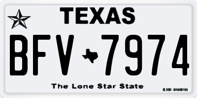TX license plate BFV7974