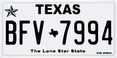 TX license plate BFV7994