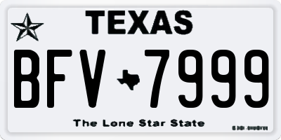 TX license plate BFV7999