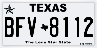 TX license plate BFV8112