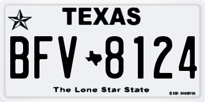 TX license plate BFV8124