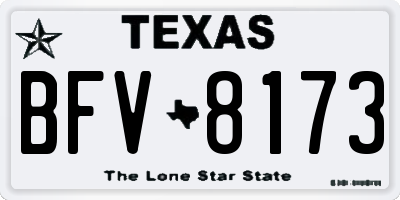 TX license plate BFV8173