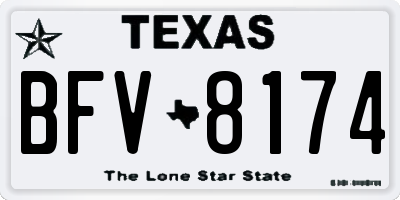 TX license plate BFV8174