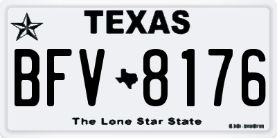 TX license plate BFV8176