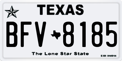 TX license plate BFV8185