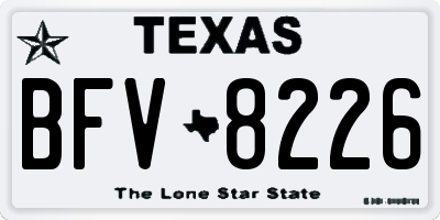 TX license plate BFV8226