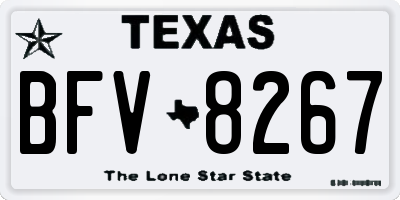 TX license plate BFV8267