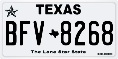 TX license plate BFV8268