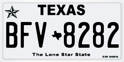 TX license plate BFV8282