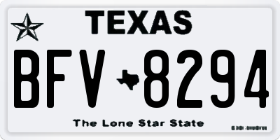TX license plate BFV8294