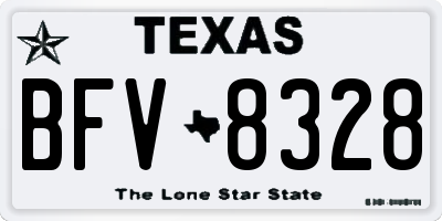 TX license plate BFV8328