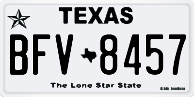 TX license plate BFV8457