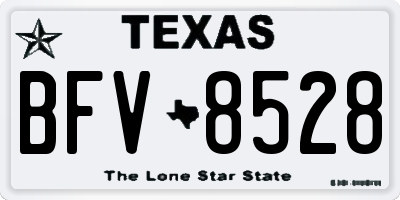 TX license plate BFV8528