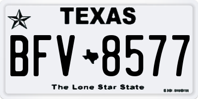 TX license plate BFV8577