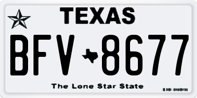 TX license plate BFV8677