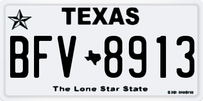 TX license plate BFV8913