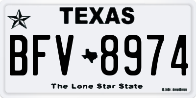 TX license plate BFV8974