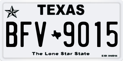 TX license plate BFV9015