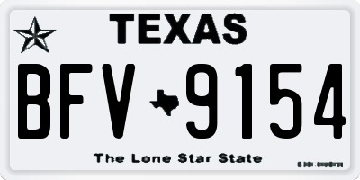 TX license plate BFV9154