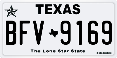 TX license plate BFV9169