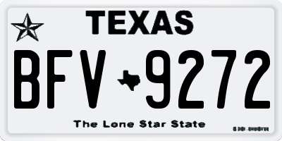 TX license plate BFV9272