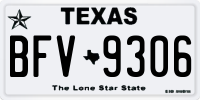 TX license plate BFV9306