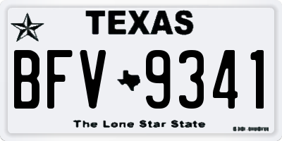 TX license plate BFV9341