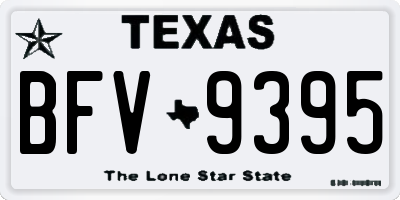 TX license plate BFV9395