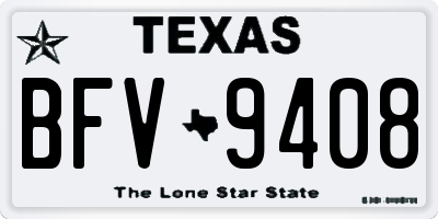 TX license plate BFV9408