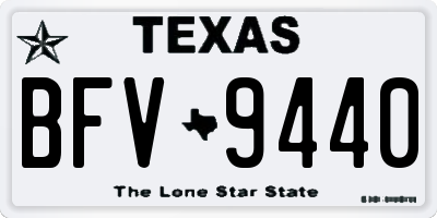 TX license plate BFV9440