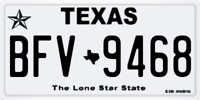 TX license plate BFV9468