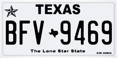 TX license plate BFV9469