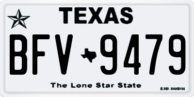 TX license plate BFV9479