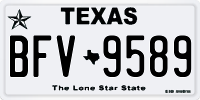 TX license plate BFV9589