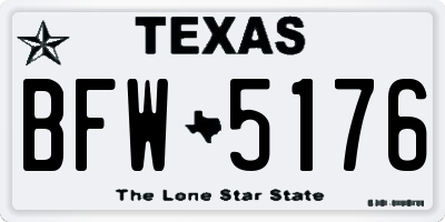 TX license plate BFW5176