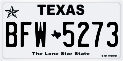 TX license plate BFW5273