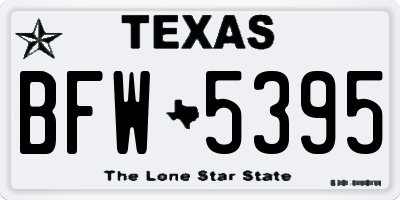 TX license plate BFW5395