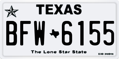 TX license plate BFW6155