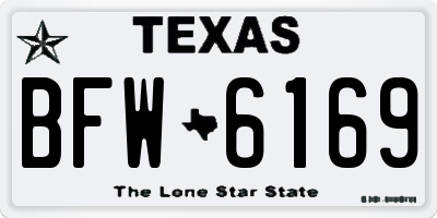 TX license plate BFW6169