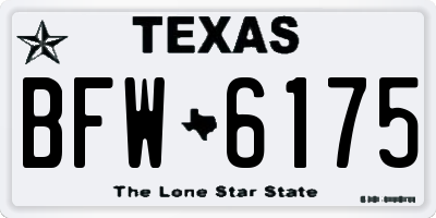 TX license plate BFW6175