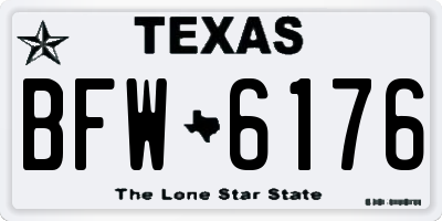 TX license plate BFW6176