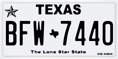 TX license plate BFW7440