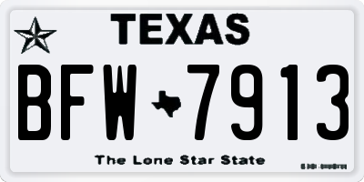 TX license plate BFW7913