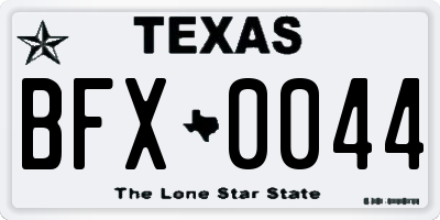 TX license plate BFX0044
