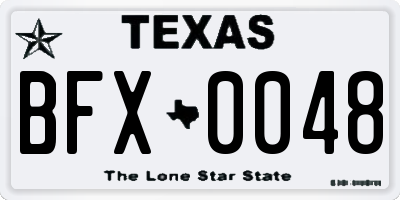 TX license plate BFX0048
