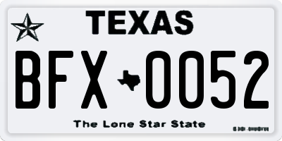 TX license plate BFX0052