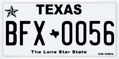 TX license plate BFX0056