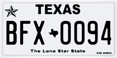 TX license plate BFX0094