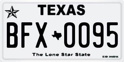 TX license plate BFX0095