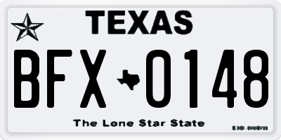 TX license plate BFX0148